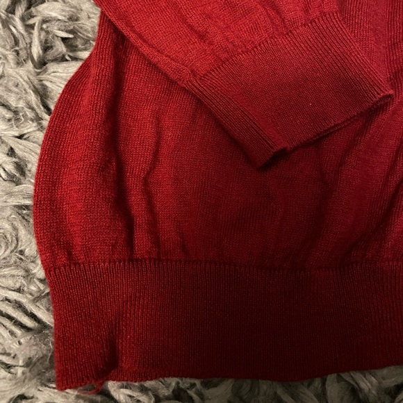 💋Red, Ruffled Bisou Bisou Cardigan - Picture 10 of 13